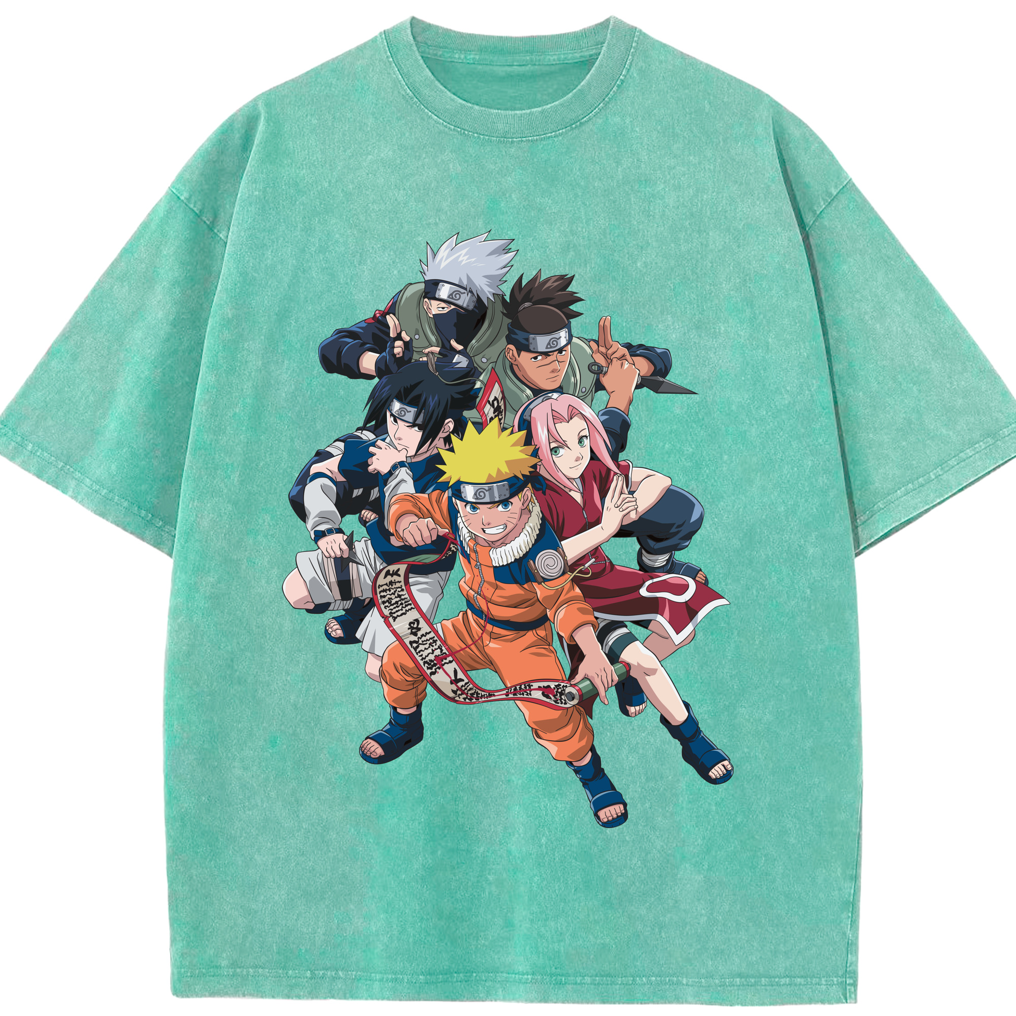 （画像用） NARUTO -ナルト- うずまき ナルト Uzumaki Naruto 綿100% ヴィンテージ風 半袖Tシャツ（フロントプリント）